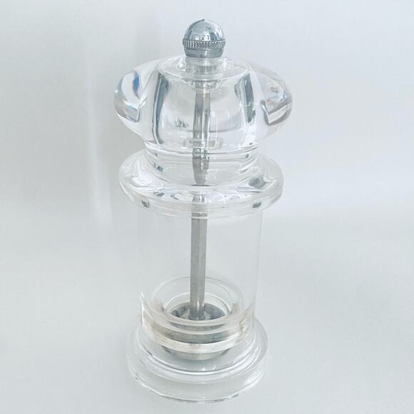 Peugeot France Salt Pepper Mill 5” Clear Lucite Acrylic Grinder MCM Modern Retro - Picture 8 of 8